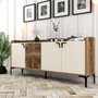 Hanah Home Venedik Consola Nogal y Crema